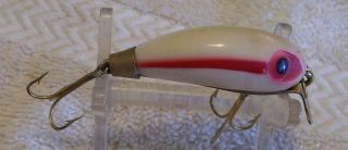Vintage Wright Mcgill Miracle Minnow Lure 4/10/21 1.  75 " White Red