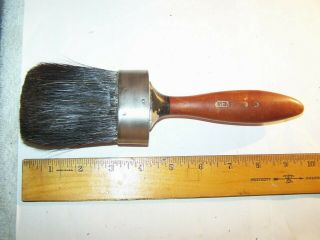 Antique/vintage M.  A.  Bruder & Sons Oval Horse Hair/ Wood Handle Paint Brush