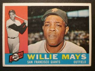 1960 Topps Baseball 200 Willie Mays Giants Vg - Ex