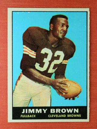 ∎ 1961 Topps Football Card Jim Jimmy Brown 71 Sharp Card