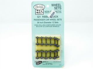 Ho Scale Kadee 521 Metal Wheels Set For Passenger Car 36 " Diameter Rp - 25