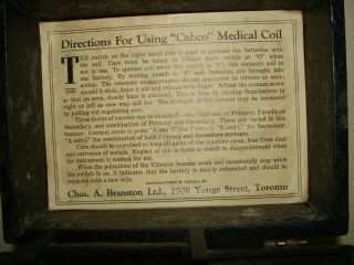 Antique Cabco Quack Medical Coil Device 2