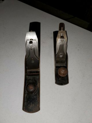 Antique Fulton No.  7 Corrugated Jointer Plane Type C And Stanley No.  5 Smooth