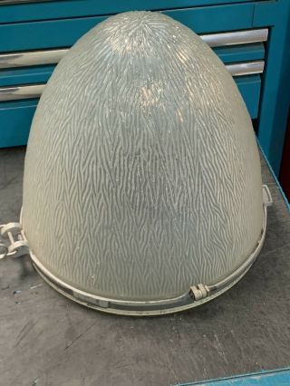 Vintage Antique Street Light Holophane Globe Ge Westinghouse Shade Acorn 13 " X12 "