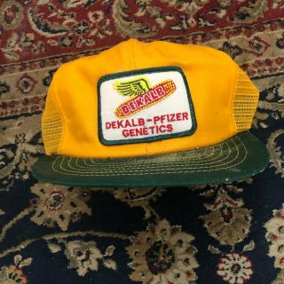 Vintage Dekalb Mesh Trucker Hat Snapback Hat Baseball Cap Patch Usa Made