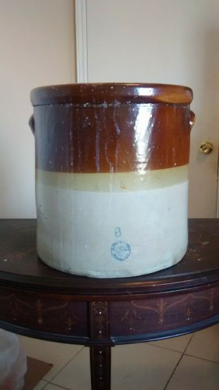 Mcdade 6 Gallon Texas Stoneware Salt Glazed Crock Pottery - Will Ship (read)