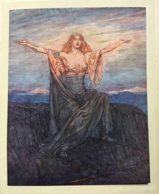 Arthur Rackham Antique 1911 Siegfried & Twilight Of Gods 30 Color Plates Wagner