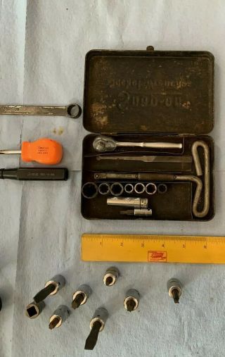 Vintage Antique Snap - On Tools 1/4 Inch Drive Socket Set In Metal Case,