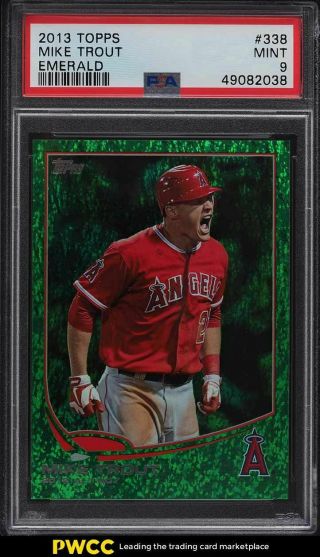 2013 Topps Emerald Mike Trout 338 Psa 9