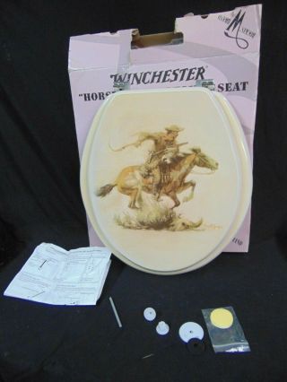 Western Winchester Logo Toilet Seat Pony Express Toilet Seat Cowboy Horse