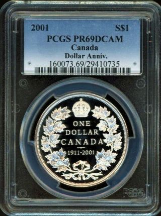 2001 $1 Pcgs Pr69dcam - 90th Anniversary Of The Silver Dollar