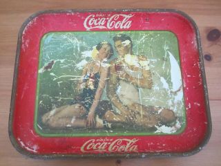 Last Chance,  Antique 1934 Coca Cola / Coke Tray,  Approx.  13 1/4 " L X 10 1/2 " W