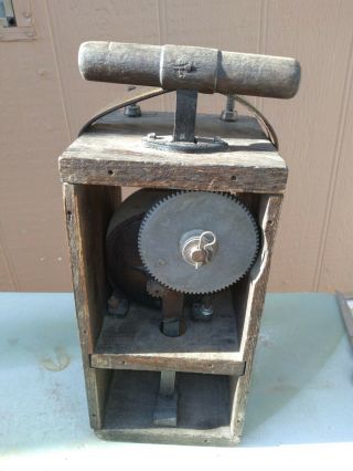Antique Blasting Machine Dynamite Detonator Plunger Mining