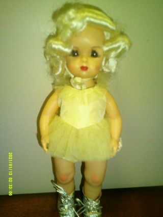 Vintage Terri Lee Doll Wearing Roller Skating Party Outfit Blonde Hair Brown Eye