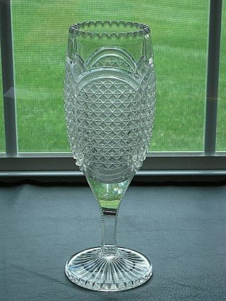 Eapg Antique Early American Indiana Glass Austrian 10 - 1/4 " Celery Vase Ca.  1897