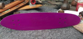 1970 ' s BANZAI Skateboard Magenta/Purple Truck,  Slick Wheels - Aluminum 3