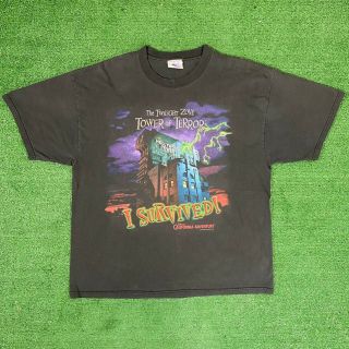 Xl Vintage 90s Mickey Mouse The Twilight Zone Tower Of Terror Shirt
