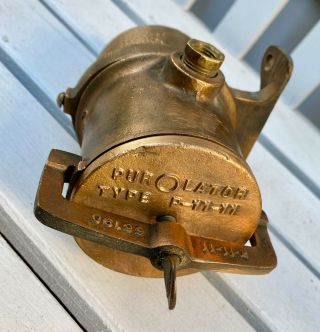 Antique Purolator Brass Oil Fuel Filter Housing Nautical Auto Car Marine Engine