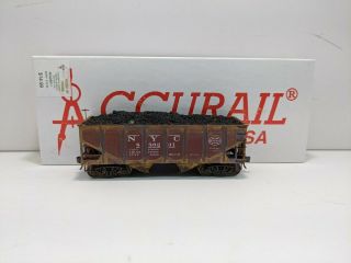 Custom Weathered Accurail 28011 Ho Nyc 2800 Series 55 - Ton Panel - Side Twin Hopper