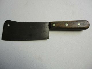 Antique 5098 Dexter Usa (high Carbon) 6 " Blade Meat Cleaver Knife