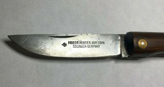 Antique 1800s Friedr Herder Abr Sohn Solingen Germany Pocket Knife Ace Of Spades