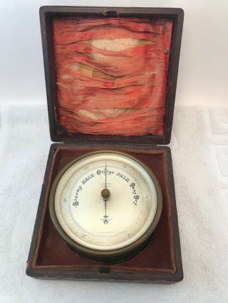 Antique Tycos Short & Mason London Brass Barometer Compensated For Temp