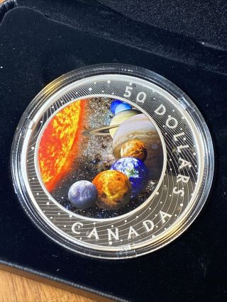 2021 Canada 50$ 5 Oz Solar System Large Silver Proof Coin Ltd 1250