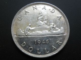 1946 Canadian silver dollar.  George VI.  800 silver.  MS with luster. 3