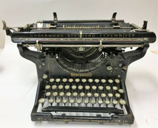 Estate Find Antique Underwood No.  3 Standard 14 " Typewriter
