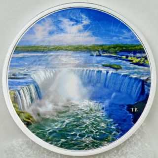 2018 $30 Fireworks At Niagara Falls 2 Oz.  9999 Pure Silver Gitd Color Proof Coin
