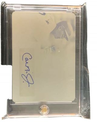 Cal Ripken Jr 2018 Autograph 2018 (in The Game Auto) Printing Plate 1/1