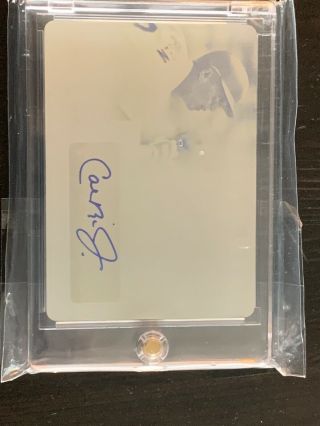 Cal Ripken Jr 2018 Autograph 2018 (In The Game Auto) Printing Plate 1/1 2
