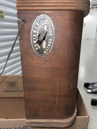 Vintage antique Mathes Cooler Control Fan in wood box 2