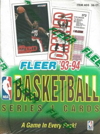1993 - 94 Fleer Basketball Series 1 Box 36 Packs Jordan L@@k