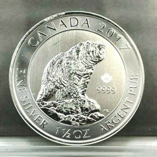 2017 Canadian Grizzly Bear 1.  5 Oz.  9999 Pure Silver