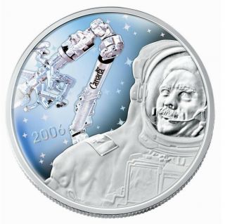 Canadarm & Chris Hadfield - 2006 Canada $30 Sterling Silver Coin