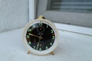 Vintage Old Made German Alarm Clock Watch Bronze Mauthe