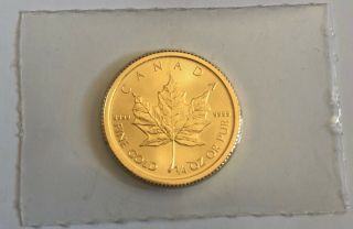 Queen Elizabeth Ii Canada 2016 Gem Bu.  9999 1/4oz Gold $10 Coin.
