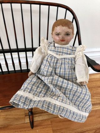 Antique Martha Chase Oil Cloth Doll 13 Inches Adorable Little Girl :)