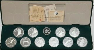 1985 - 87 Canada $20 Silver 1988 Calgary Olympic Games Silver Proof Coin Set Ogp