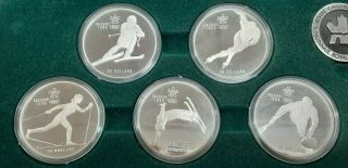 1985 - 87 Canada $20 Silver 1988 Calgary Olympic Games Silver Proof Coin Set OGP 2