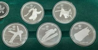 1985 - 87 Canada $20 Silver 1988 Calgary Olympic Games Silver Proof Coin Set OGP 3