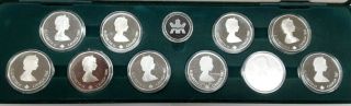 1985 - 87 Canada $20 Silver 1988 Calgary Olympic Games Silver Proof Coin Set OGP 4