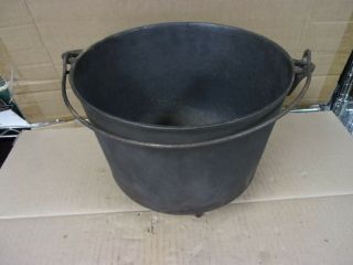 Antique Vtg 7 Gate Marked 3 Legged Cast Iron Bean Pot Kettle Cauldron Peyote 7
