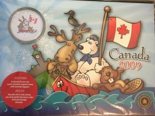 2009 Canada Day Coloured 25 Cent Piece Gift Set