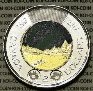 Error Missing White Layer Bu Unc Canada 2017 Glow - In - Dark $2 Toonie Coin