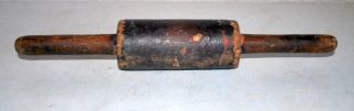 Old India Antique Wooden Hand Crafted Laquer Bread Rolling Pin Chapati Roller