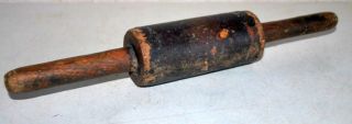 Old India Antique Wooden Hand Crafted Laquer Bread Rolling Pin Chapati Roller 3
