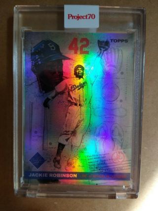 2021 Topps Project 70 Jackie Robinson 125 Rainbow Foil 8/70 By The Shoe Surgeon