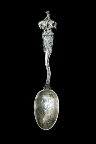 Authentic Antique Mount Hood Oregon Sterling Silver Souvenir Spoon - B9957 Es